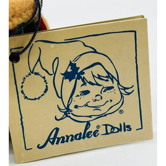 Annalee Christmas Mouse Gift 6 inch Vintage 1996 Green Bow Closed Eyes Mouth - Picture 3 of 14